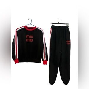 Black and Red Logo Tracksuit